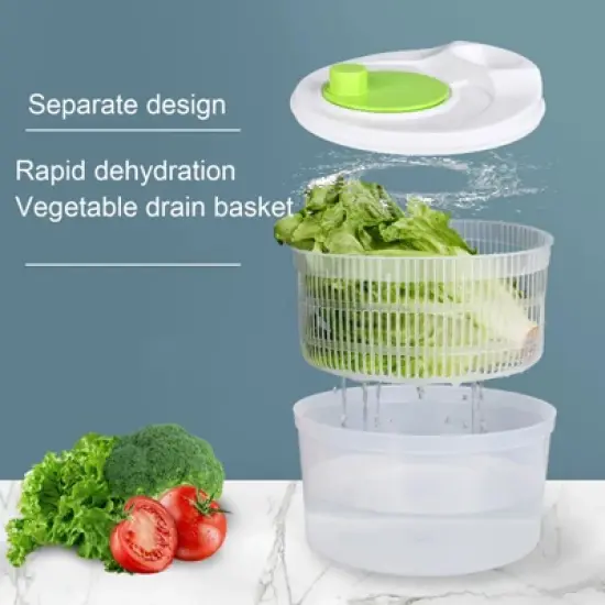 Fortune Candy 3L Multifunctional Vegetable Spinner and Grater, Compact Salad Strainer Bowl for Quick Prep, Easy to Clean, Lightweight Kitchen Gadget image {2}
