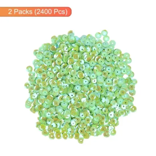 Unique Bargains Loose Shine Smooth Crafts Sewing Cup Iridescent Sequins 2400 Pcs image {2}