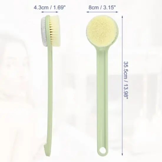 Unique Bargains Long Handle Bath Brush 13.98"x3.15"x1.69" 1 Pc image {3}