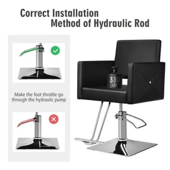 Costway Salon Chair for Hair Stylist Adjustable Swivel Hydraulic Barber Styling Chair image {8}