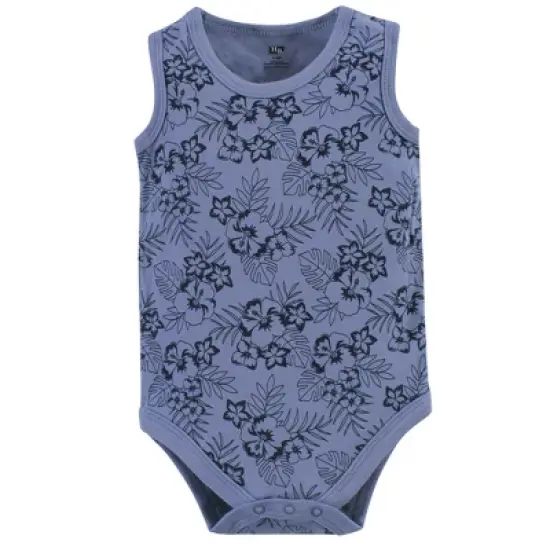 Hudson Baby Infant Boy Cotton Sleeveless Bodysuits 5pk, Pineapple image {2}