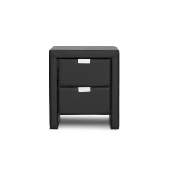 Frey Upholstered Modern Nightstand - Baxton Studio image {4}