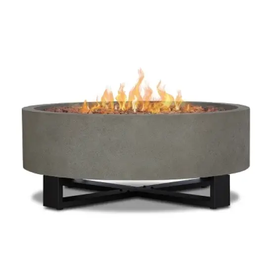 Idledale Propane Fire Bowl - Glacier Gray - Real Flame image {5}