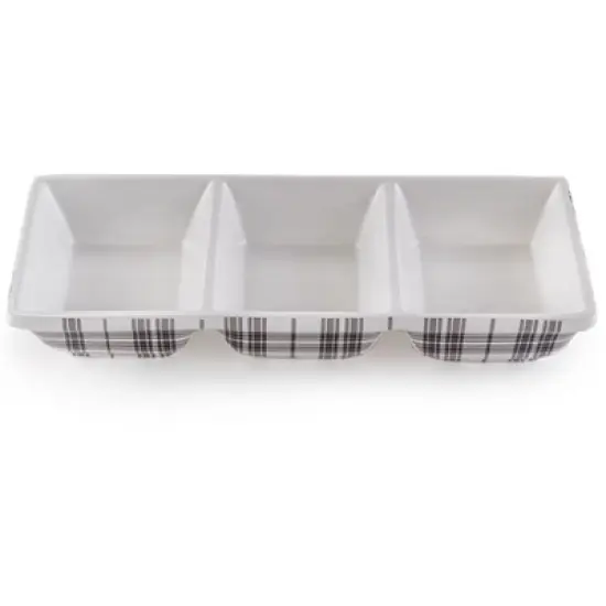 The Lakeside Collection Plaid Entertaining Collection - Condiment Tray image {3}