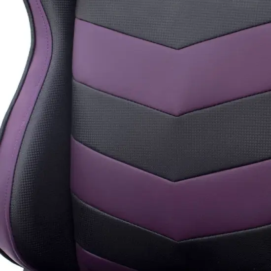 Ergonomic High Back Racer Style Video Gaming Chair Purple/Black - Techni Sport image {13}