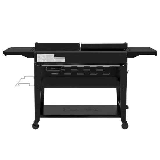 Royal Gourmet 4-Burner 48000 BTU Iron Propane Combination Gas Grill & Cover GD405BTG Black & Silver image {3}