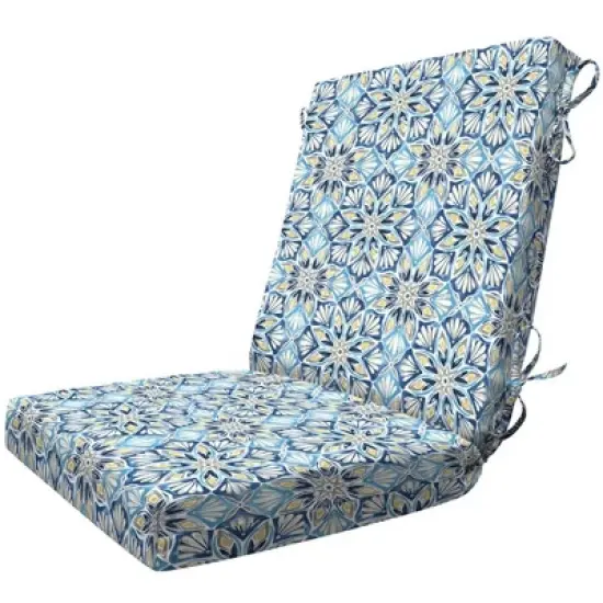 Honeycomb Outdoor Highback Dining Chair Cushion image {4}