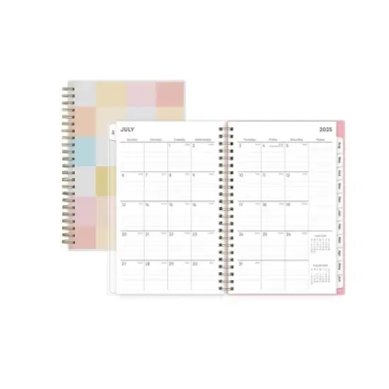 Blue Sky 5"x8" 2025-2026 Weekly/Monthly Wirebound Frosted Quandra Multi image {3}