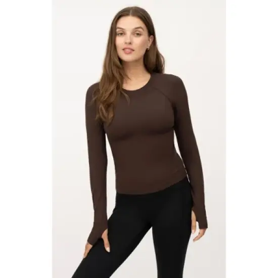 Yogalicious Womens Seamless Zaia Long Sleeve Active Shirt image {5}