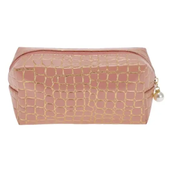 Unique Bargains Women Portable Stone Pattern Makeup Bag 1 Pc image {3}