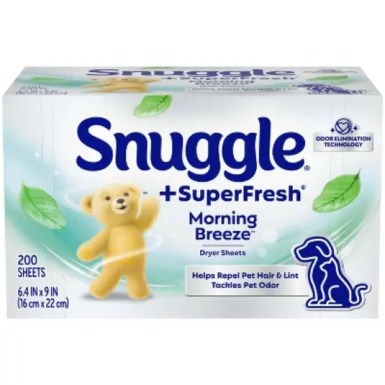 Snuggle Plus SuperFresh Original Fabric Softener Dryer Sheets - 200ct image {11}
