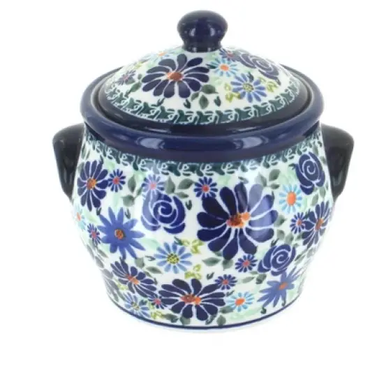 Blue Rose Polish Pottery 1096 Zaklady Small Canister image {3}