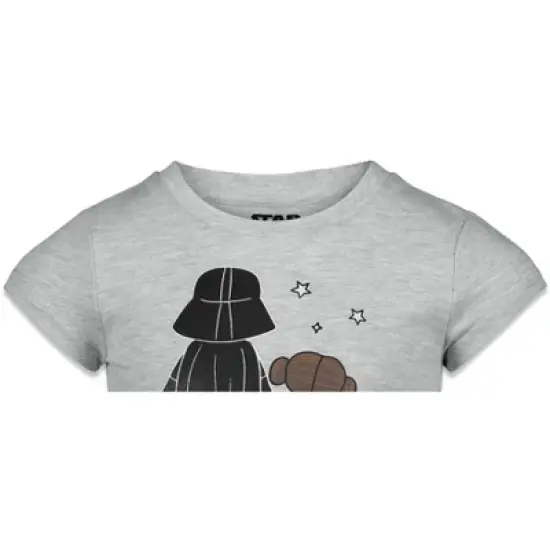 Star Wars Darth Vader Princess Leia Graphic T-Shirt Gray  image {4}