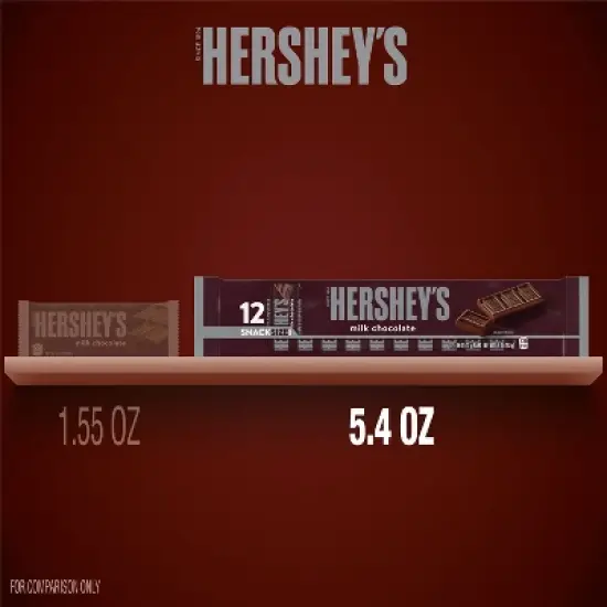 Hershey's Milk Chocolate Snack Size Candy Bars - 5.4oz/12ct image {6}
