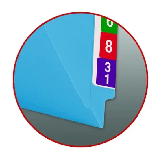 Smead Colored End Tab File Folder, Shelf-Master  Reinforced Straight-Cut Tab, Letter Size, 100 per Box image {2}