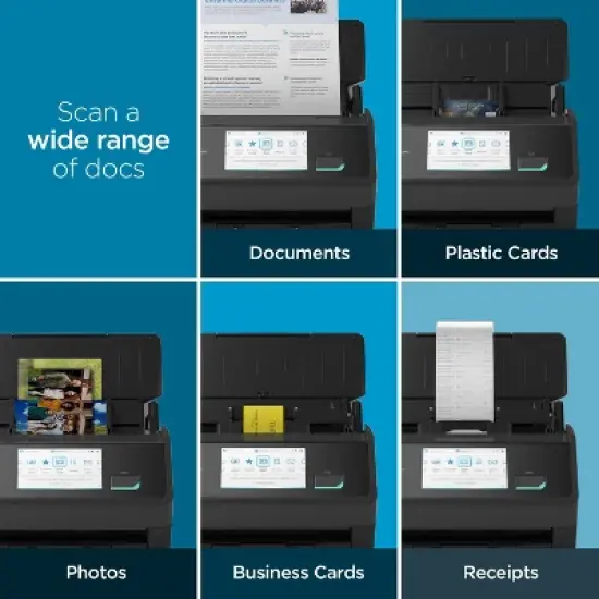 ScanSnap iX2500 Wireless or USB High-Speed Cloud Enabled Document, Photo & Receipt Scanner with Large Touchscreen for Mac or PC, Black, PA03860-B005 image {3}