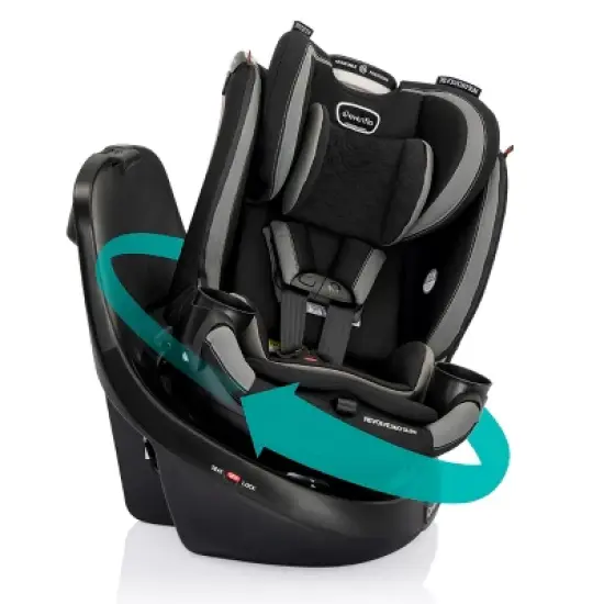 Evenflo Revolve 360 Slim 2-in-1 Rotational Convertible Car Seat with Quick Clean Cover image {4}