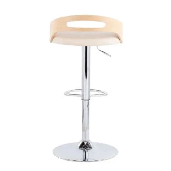 Set of 2 Cassis Mid-Century Modern Adjustable Barstool - LumiSource image {3}