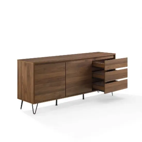 Teagan Record Storage Sideboard Brown Oak - Crosley image {9}