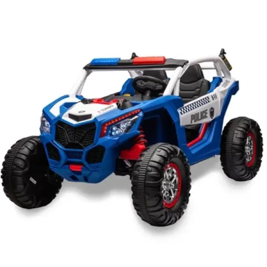24V Kids Ride On UTV Car, 2 Seater Ride On Truck with Remote Control, 4WD Off-Road UTV Electric Toy Car with Headlights, Music for Boys Girls 3-9 image {7}