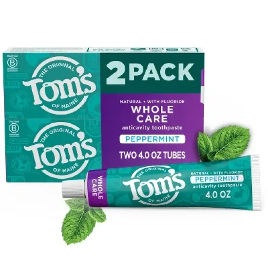 Tom's of Maine Whole Care Peppermint Toothpaste - 4oz image {8}