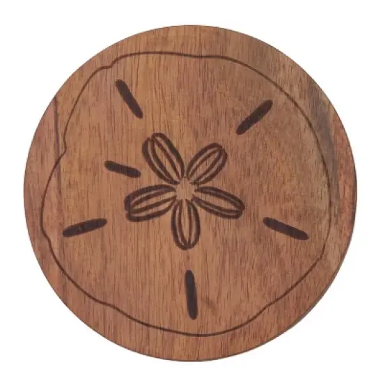 C&F Home Sand Dollar Wood Coasters Set of 4 image {1}