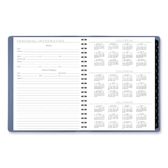 Contemporary Weekly/Monthly Planner, 11.38 x 9, Slate Blue Cover, 12-Month (Jan to Dec): 2026 image {1}