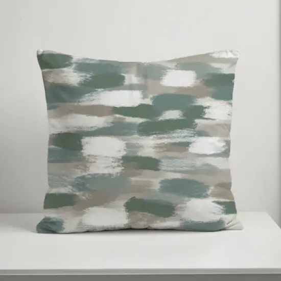 Creative Products Green Brushstroke Pattern 18x18 Indoor / Outdoor Pillow image {4}