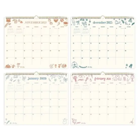 Blue Sky 15"x12" 2025-2026 Monthly Wall Calendar Pop Culture Assorted image {4}