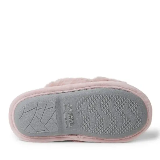 Dearfoams Kid's Jess Furry Crossband Slide Slippers image {3}