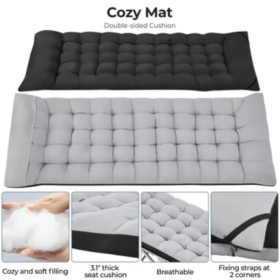 Yaheetech Folding Camping Cot with Mat and Carry Bag image {3}