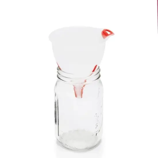 OXO 3pc Funnel Set Red: Plastic, Dishwasher-Safe, Kitchen Funnels for Bottles, Small & Versatile Use image {1}
