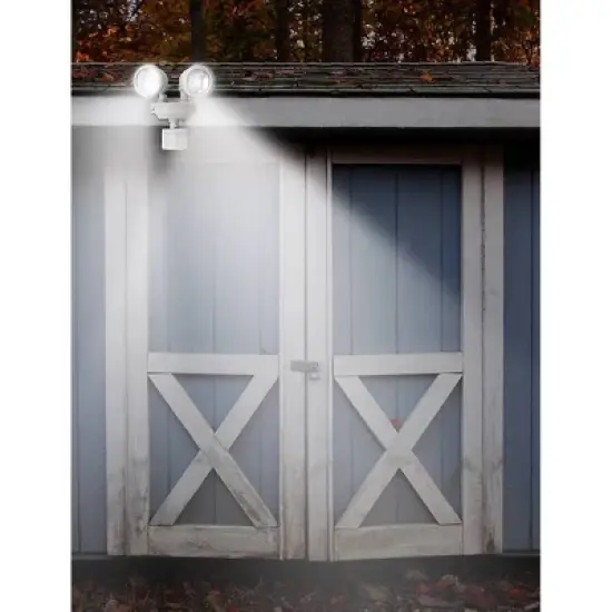 Maxsa Innovations Solar Powered Dual Head LED Security Spotlight Off White: Weather-Resistant Outdoor Lamp with 4 LEDs image {5}