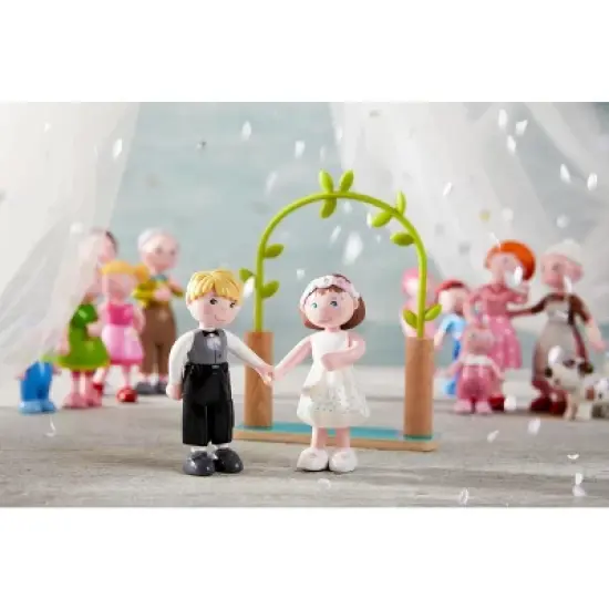 HABA Little Friends 4" Bride & Groom - Wedding Play Set image {1}