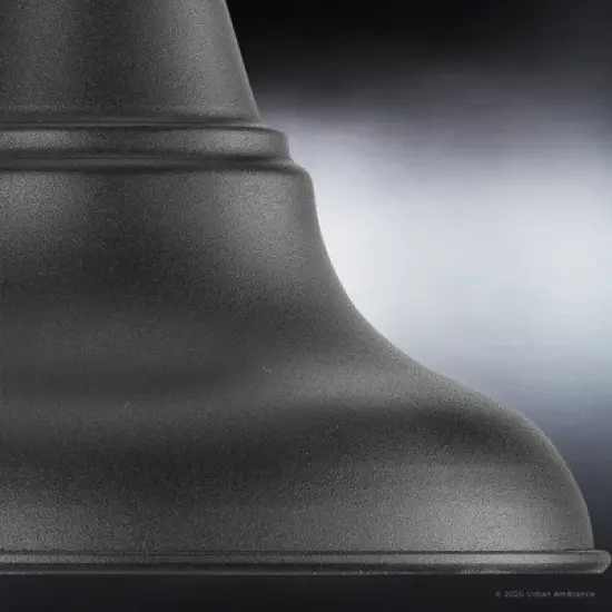 Urban Ambiance Luxury Industrial Outdoor Wall Sconce 10.5''H x 12''W,  Midnight Black Finish,  Pittsburgh Collection, UHP1363 image {6}