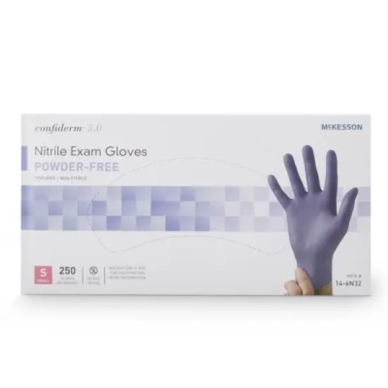 McKesson Confiderm&reg; 3.0 Nitrile Exam Glove, Small, Blue image {1}