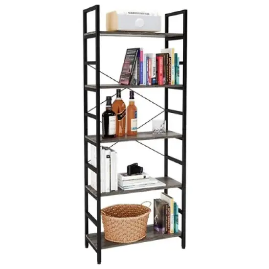 Bestier 5 Tier Adjustable Multifunctional Storage Display Bookcase 26 Inch image {6}