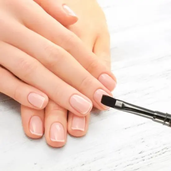 Unique Bargains Large Flat Mouth Nail Painting Brushes for Polish Painting Home DIY Brown 1 Pc image {1}