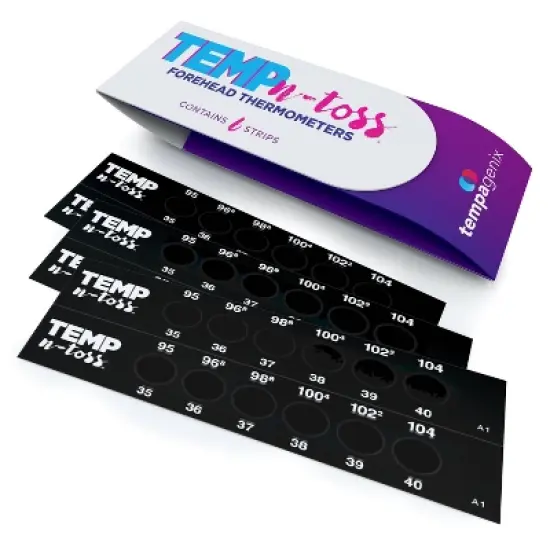 Tempagenix Temp-N-Toss Disposable Forehead Thermometer Strips - 6ct image {1}