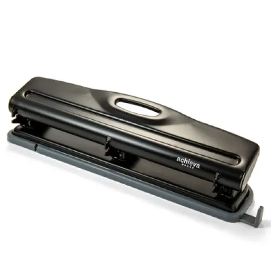 Achieva&reg; Economy 3 Hole Punch, 12 Sheet Capacity, Black image {3}