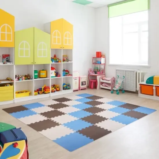 BalanceFrom Fitness 36 Tile Thick Interlocking Puzzle Foam Exercise Play Mat image {4}