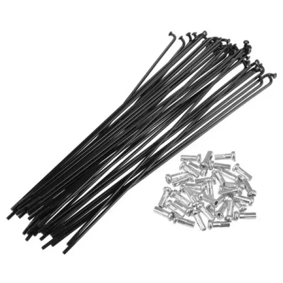Unique Bargains 14G J Bend Bicycle Steel Spokes 36Pcs image {10}