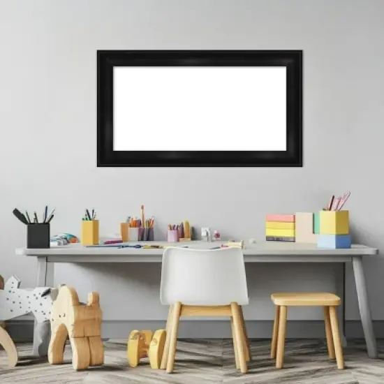 Amanti Art 16"x28" Grand Black Narrow Framed Magnetic Dry Erase Board image {6}