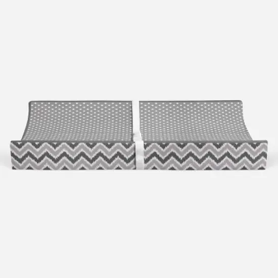 Bacati - MixNMatch Gray Pin Dots Changing Pad Cover image {4}