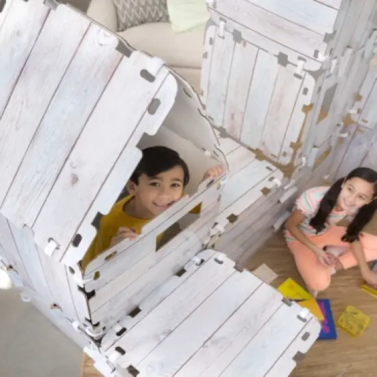 HearthSong 16-Panel Shiplap Fantasy Forts&nbsp;Indoor Building Kit with Hook and Loop Tape image {2}