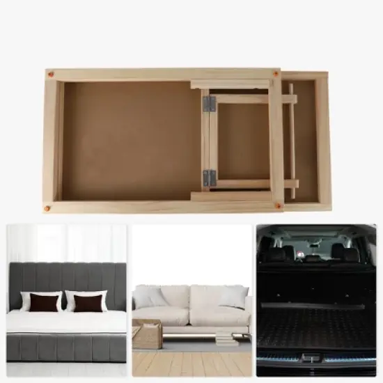 Unique Bargains  Wooden FoldableDog Ramp for Bed 1 Pc image {3}