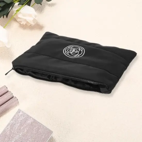 Unique Bargains Women Flower Handheld Travel Makeup Bag 1 Pc image {1}