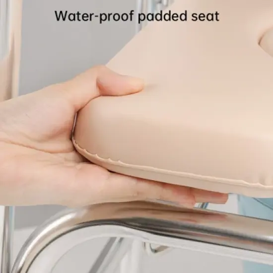 Topteng Multifunction Wheeled Mobile Toilet Commode Shower Chair Wheelchair For Elderly image {4}