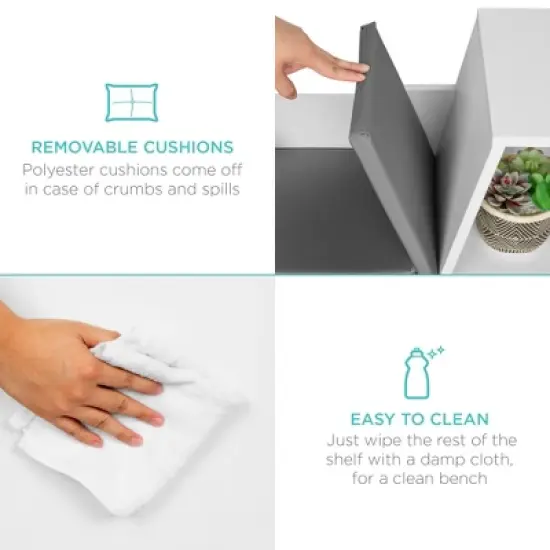 Best Choice Products 6-Cubby Kids Bedroom Storage Organizer, Multi-Purpose Bookcase w/ Cushioned Reading Nook image {2}