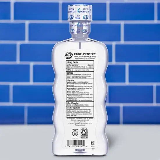 ACT Kids' Pure Protect Strawberry Anticavity Fluoride Mouthwash - 16.9 fl oz image {1}
